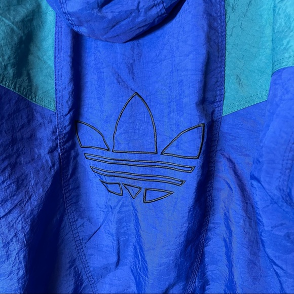 Vintage 80s Adidas Color Block Trefoil Nylon Puffer Jacket - Picture 10 of 10